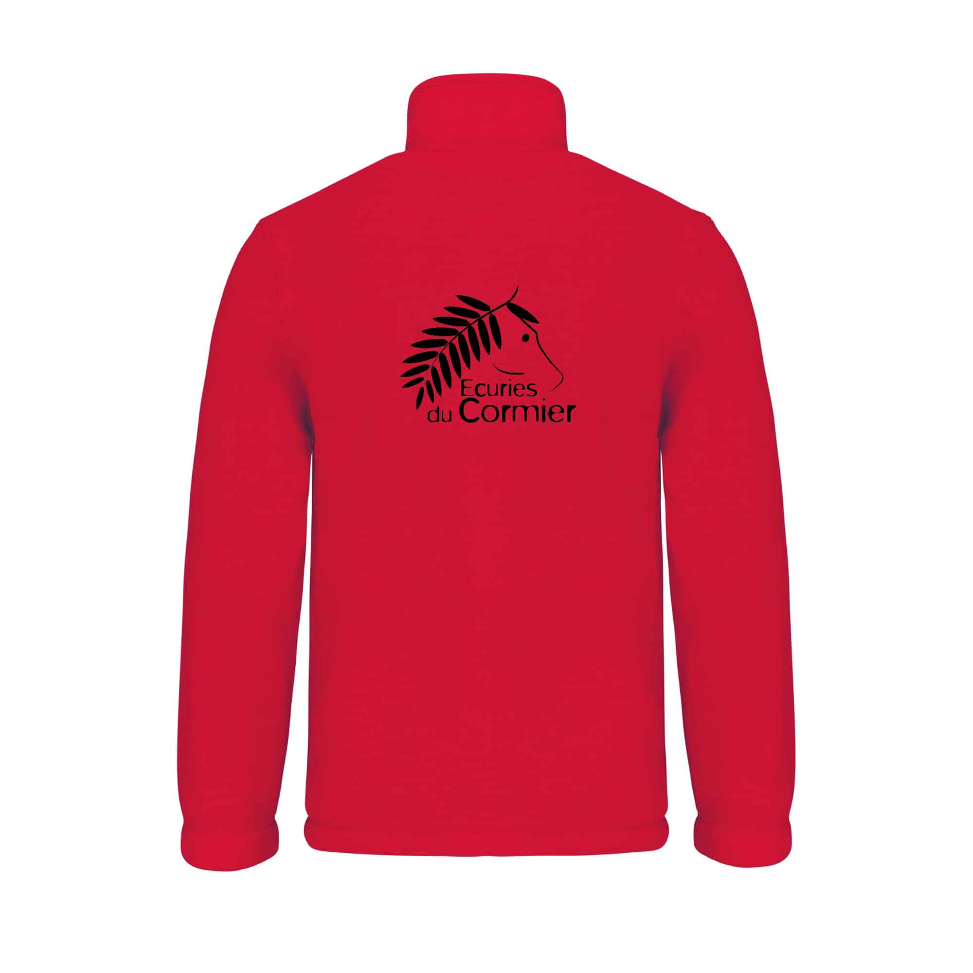 Veste micropolaire zippée (enfant) – DOYON Ludivine - Rouge – K920 – Image 3