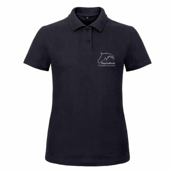 Polo premium (femme) - Equinature chateaux de la loire - Navy - BCW463