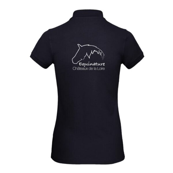 Polo premium (femme) - Equinature chateaux de la loire - Navy - BCW463 – Image 2