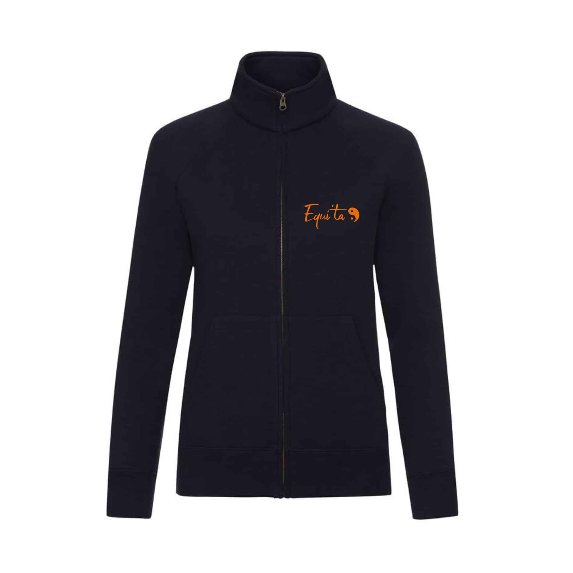 SWEAT ZIPPE SANS CAPUCHE (femme) Equi Tao - Navy - SC366