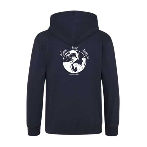 SWEAT A CAPUCHE (enfant) - association équi-tout'horizon - Navy - BC511 – Image 2