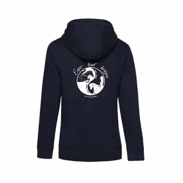 SWEAT ZIPPÉ (femme) - association équi-tout'horizon - Navy - BCW03Q – Image 2