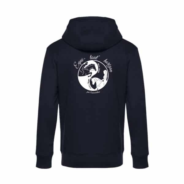 SWEAT ZIPPÉ (Homme) - association équi-tout'horizon - Navy - BCU03K – Image 2