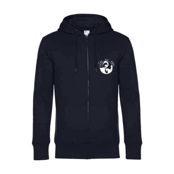 SWEAT ZIPPÉ (Homme) - association équi-tout'horizon - Navy - BCU03K