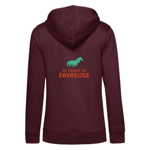 SWEAT A CAPUCHE (femme) – ECURIES DE FAVREUSE - Bordeaux - BCW34B – Image 2