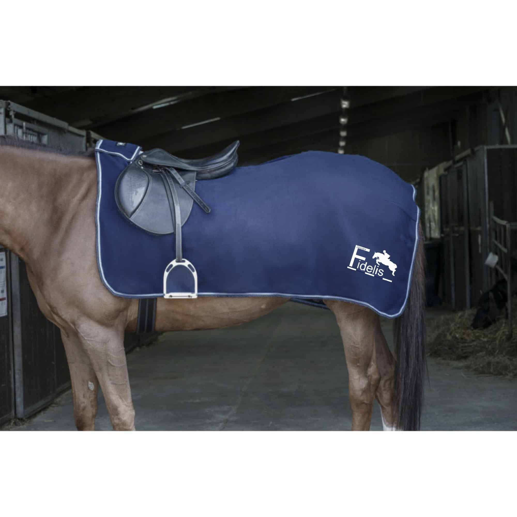 Couvre-reins polaire Riding World - Écuries Fidelis - Navy - 400154
