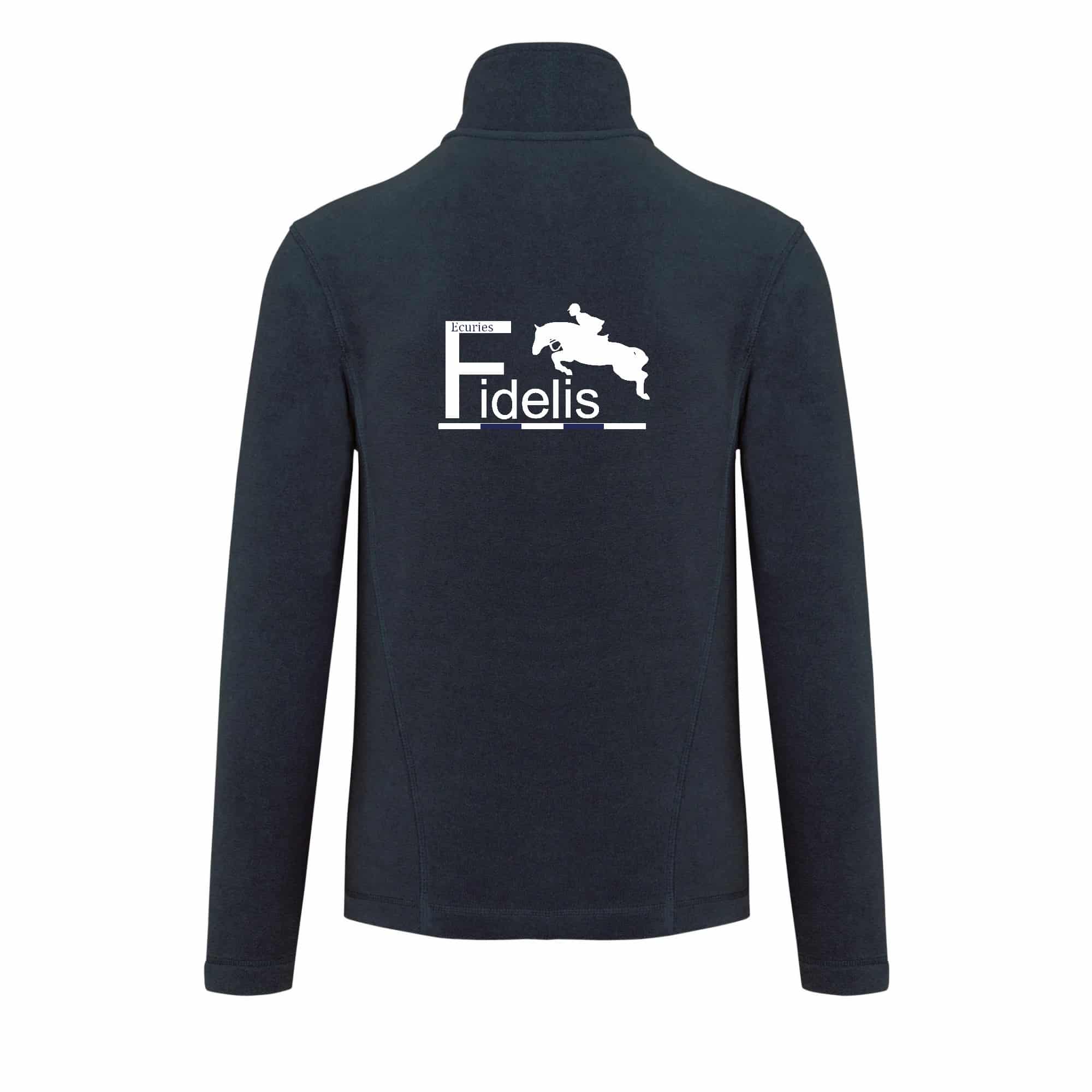 Veste micropolaire zippée (femme) – Écuries Fidelis - Navy – K907 – Image 3