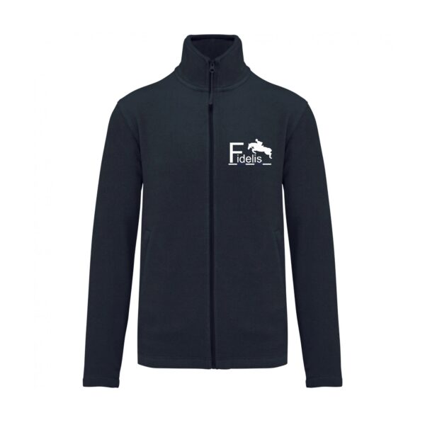 Veste micropolaire zippée (homme) – Écuries Fidelis - Navy – K911