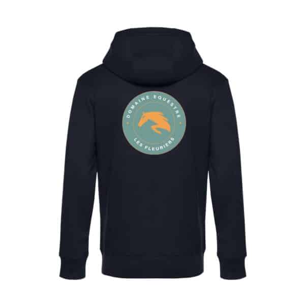 SWEAT ZIPPÉ (enfant) - Domaine Les Fleuriers - Navy - K455 – Image 2