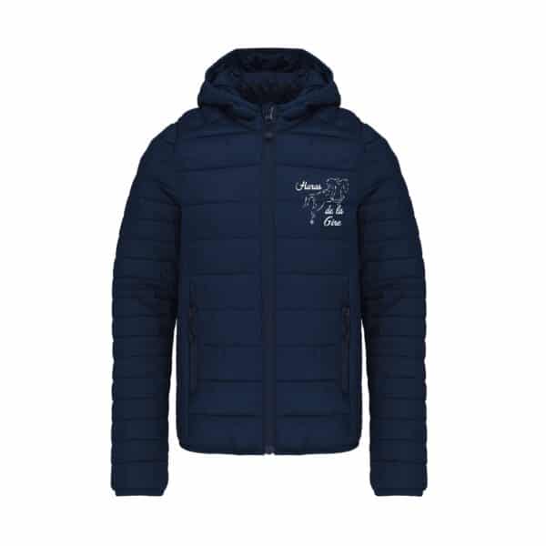 DOUDOUNE AVEC MANCHES ET CAPUCHE (enfant) - JMO EQUITATION - Navy - K6112