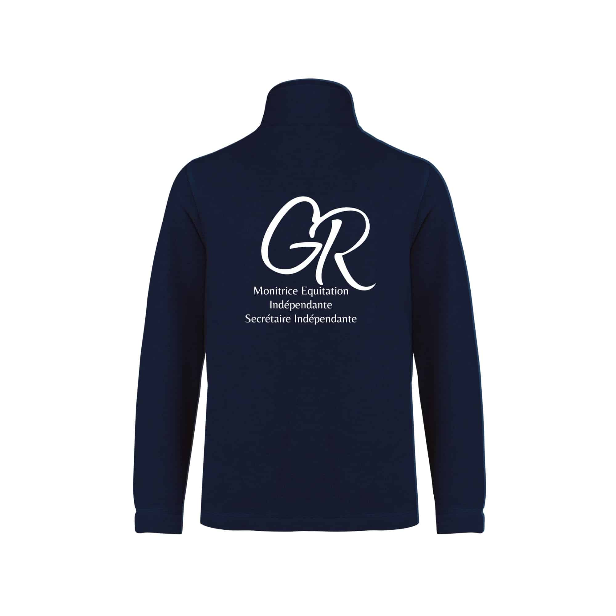Veste micropolaire zippée (enfant) – gaelle reichmuth - Navy – K920 – Image 3