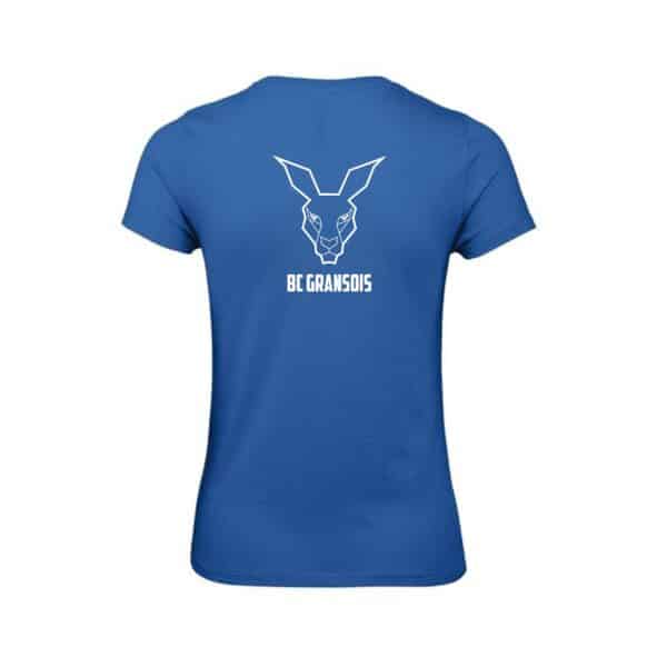 T-SHIRT (femme) - Basket club gransois - Bleu roi - BC04T – Image 2