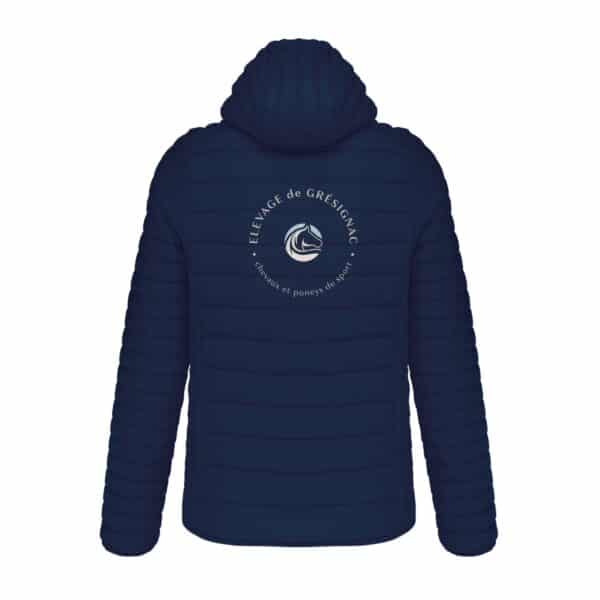 DOUDOUNE AVEC MANCHES ET CAPUCHE (homme) - ELEVAGE DE GRESIGNAC - Navy - K6110 – Image 2