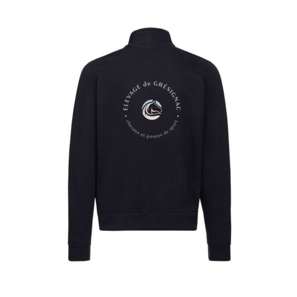 SWEAT ZIPPE SANS CAPUCHE (homme) - ELEVAGE DE GRESIGNAC - Navy - SC365 – Image 2