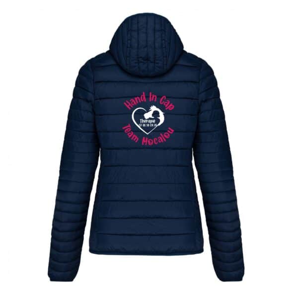 DOUDOUNE AVEC MANCHES ET CAPUCHE (femme) - Hand In Cap Team Mocalou - Navy - K6111 – Image 2