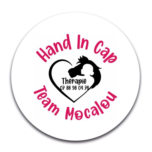 STICKER ROND - Hand In Cap Team Mocalou - STI001