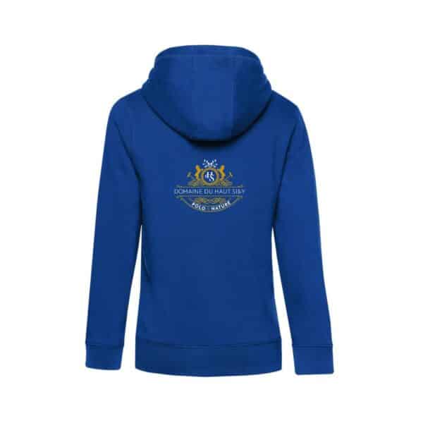 SWEAT A CAPUCHE (femme) – Domaine du Haut Silly - Bleu roi - BCW34B – Image 2