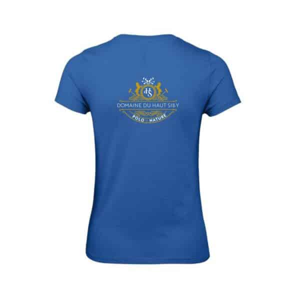 T-SHIRT (femme) - Domaine du Haut Silly - Bleu roi - BC04T – Image 2