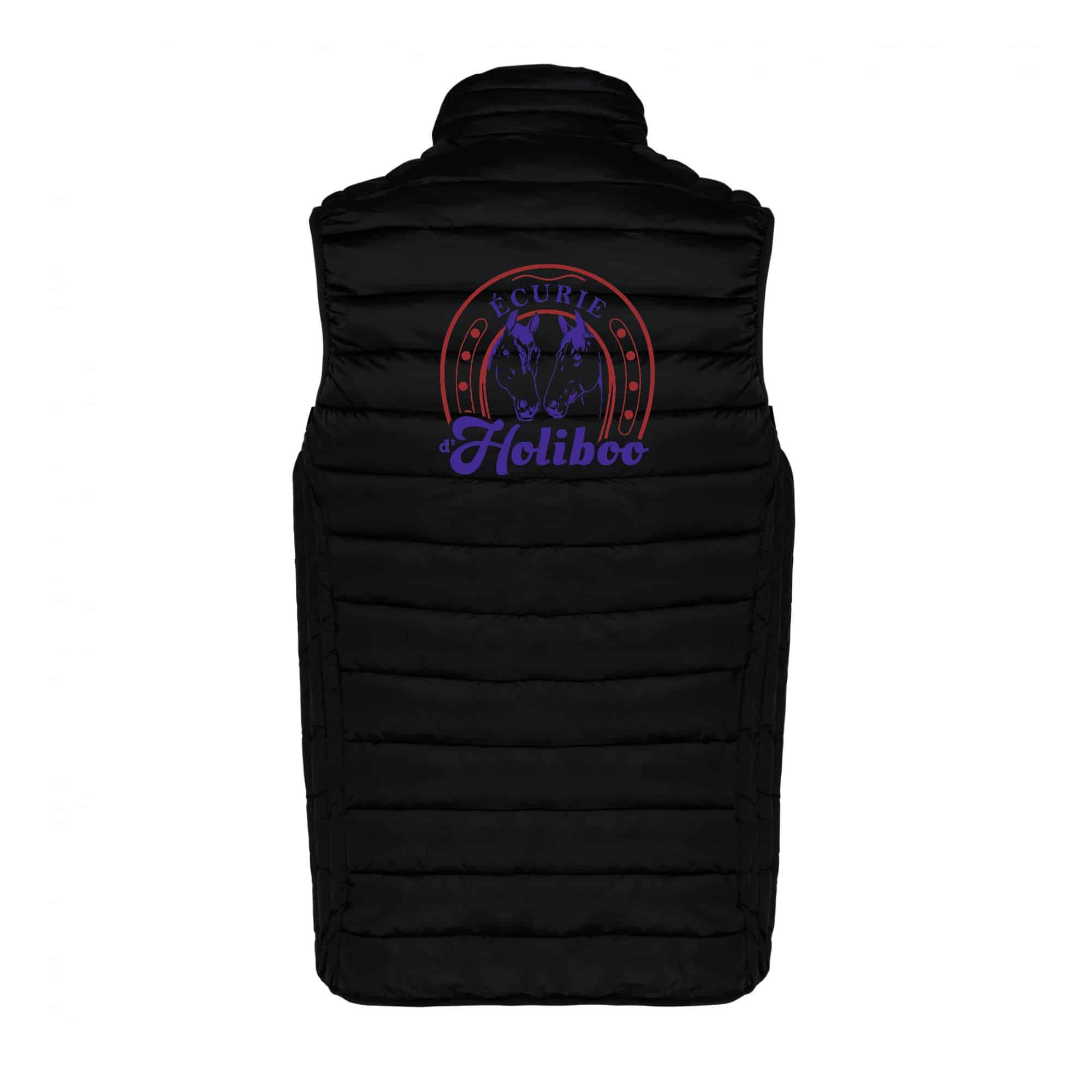 DOUDOUNE SANS MANCHES (enfant) - Ecurie d'Holiboo - Noir - K6115 – Image 3