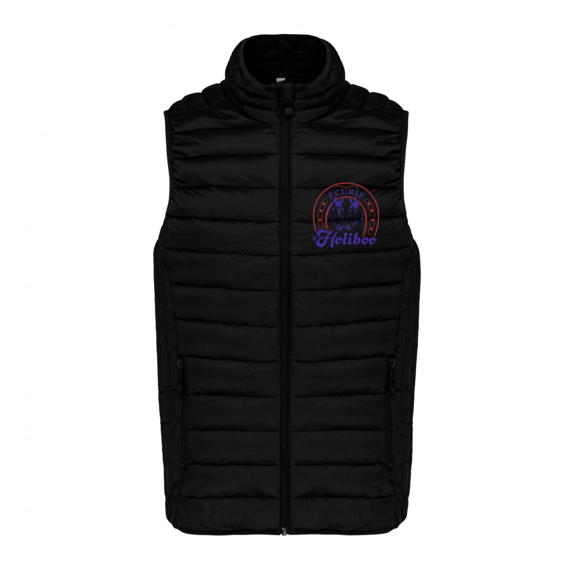 DOUDOUNE SANS MANCHES (enfant) - Ecurie d'Holiboo - Noir - K6115
