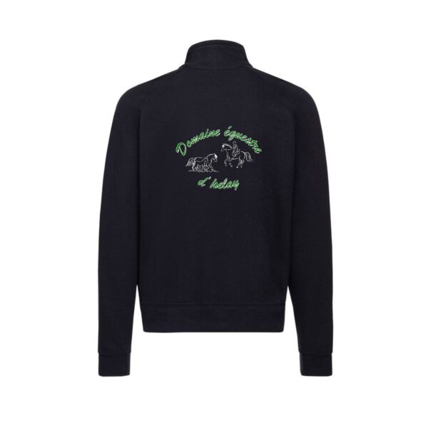 SWEAT ZIPPE SANS CAPUCHE (homme) - Ecuries d'iselay - Navy - SC365 – Image 2