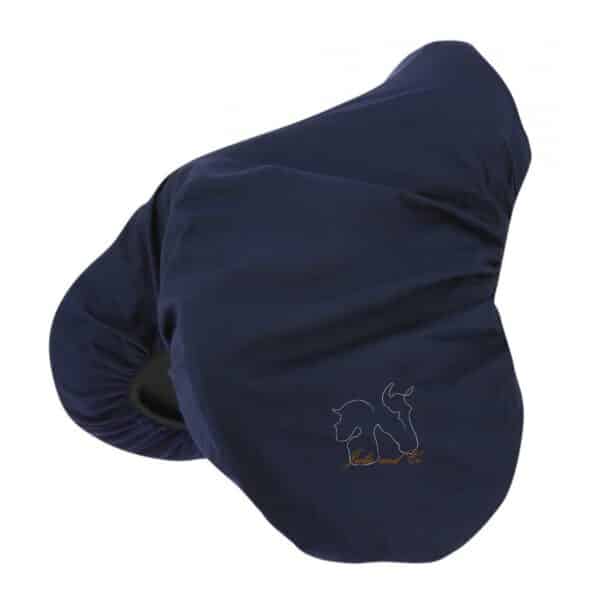 Housse de selle en coton Ridding World - Julie and co - Navy - 205100