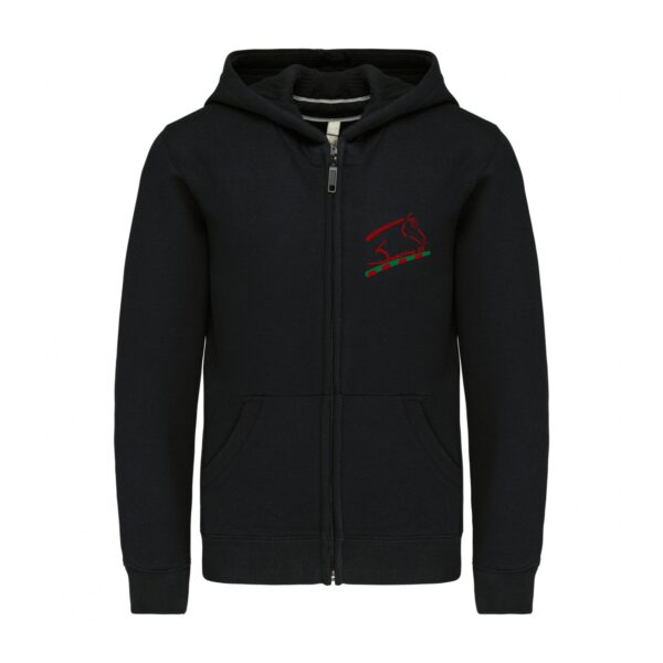 SWEAT ZIPPÉ (enfant) - jumping88 - Noir - K455