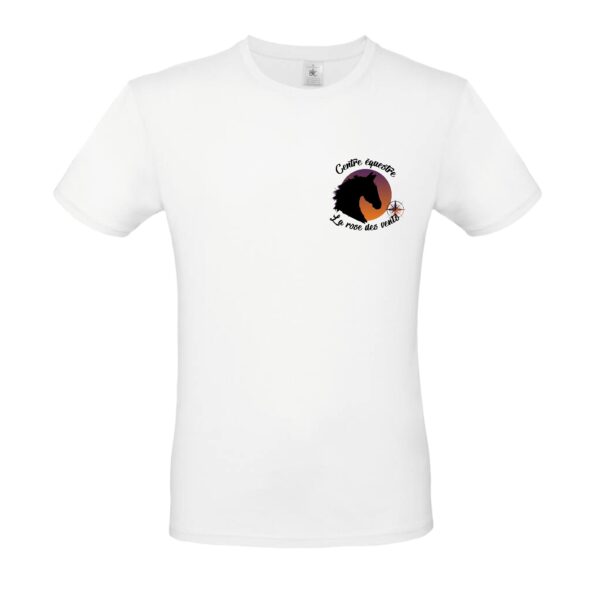 T-SHIRT (homme) - Centre Équestre la Rose des Vents - Blanc - BC03T