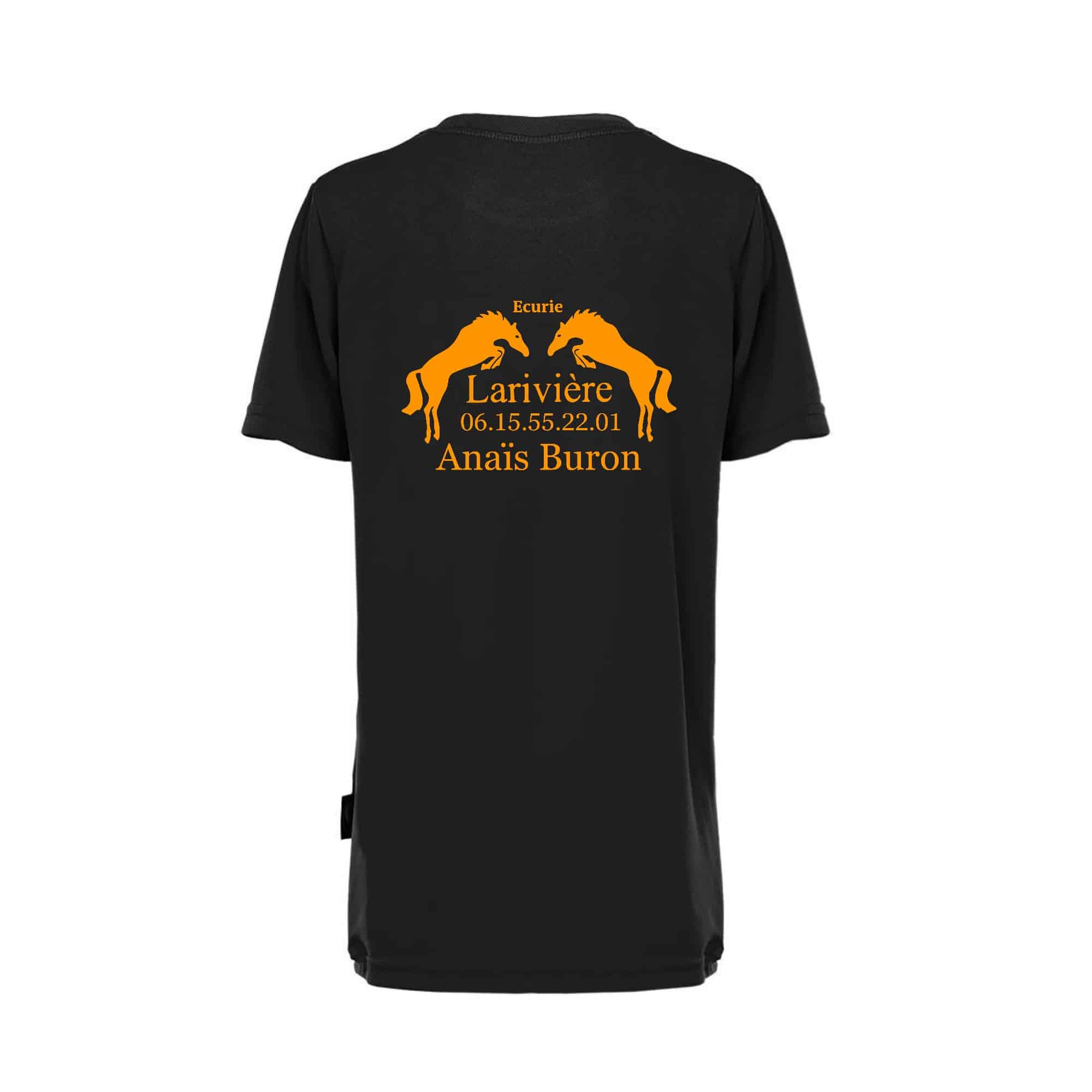 T-Shirt respirant (enfant) - Ecurie Lariviere – Noir - PK142 – Image 3