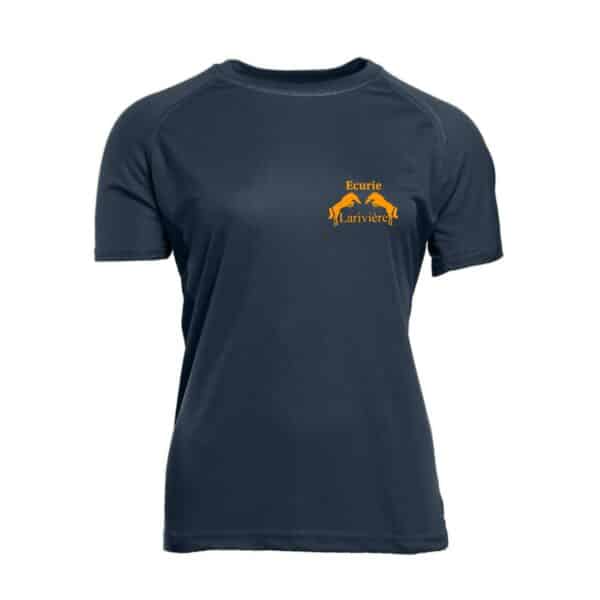 T-Shirt respirant (femme) - Ecurie Lariviere – Navy - PK141