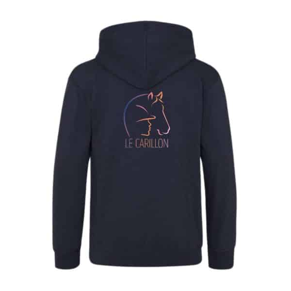 SWEAT A CAPUCHE (enfant) - Association le carillon - Navy - BC511 – Image 2