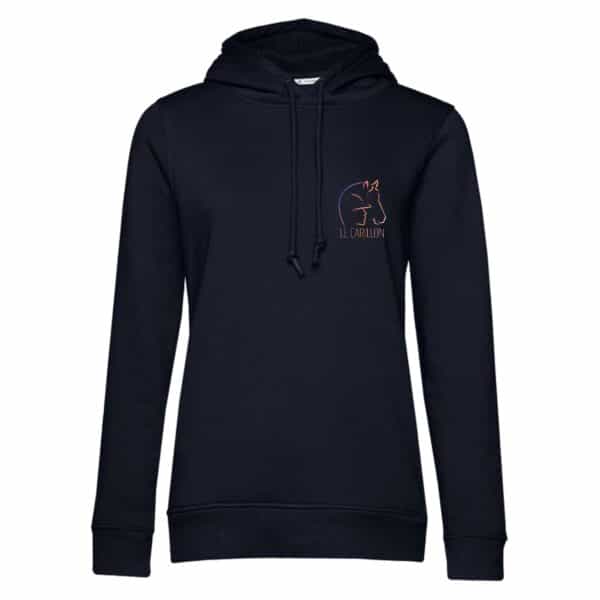 SWEAT A CAPUCHE (femme) – Association le carillon - Navy - BCW34B