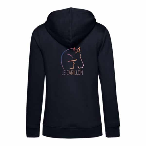 SWEAT A CAPUCHE (femme) – Association le carillon - Navy - BCW34B – Image 2