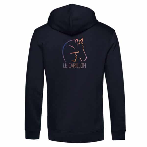 SWEAT A CAPUCHE (homme) - Association le carillon - Navy - BCU33B – Image 2