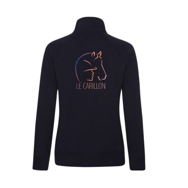 SWEAT ZIPPE SANS CAPUCHE (femme) - Association le carillon - Navy - SC366 – Image 2