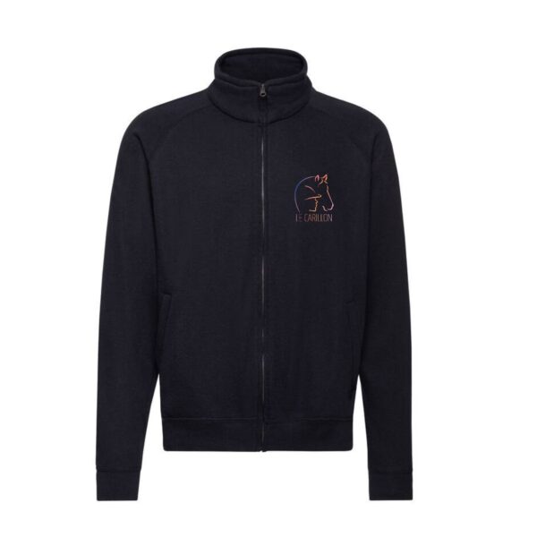 SWEAT ZIPPE SANS CAPUCHE (homme) - Association le carillon - Navy - SC365