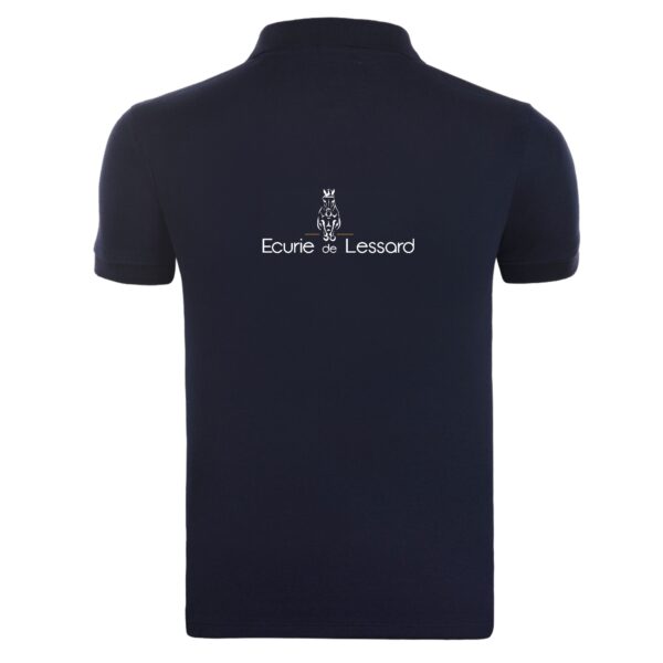 Polo premium (homme) - Ecurie de Lessard - Navy - BCU426 – Image 2