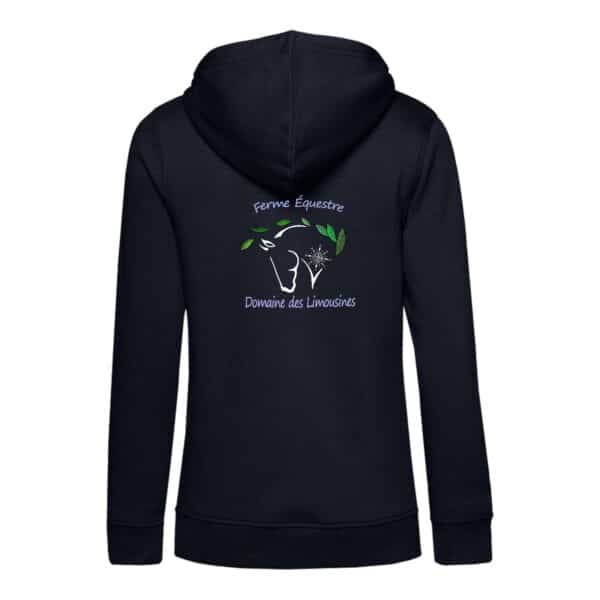 SWEAT A CAPUCHE (femme) – Domaine des limousines - Navy - BCW34B – Image 2