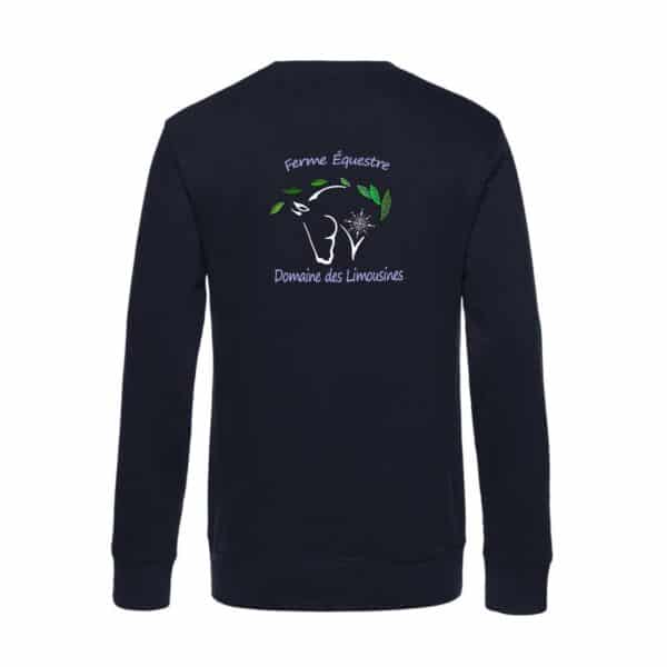 SWEAT COL ROND (homme) - Domaine des limousines - Navy - BCU01K – Image 2