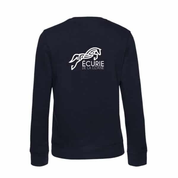 SWEAT COL ROND (femme) - Ecurie de la Lizaine - Navy - BCW01Q – Image 2