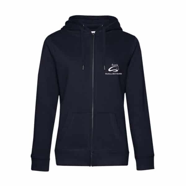 SWEAT ZIPPÉ (femme) - Ecurie Mathieu MATHURIN - Navy - BCW03Q