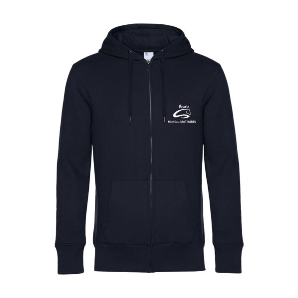 SWEAT ZIPPÉ (Homme) - Ecurie Mathieu MATHURIN - Navy - BCU03K