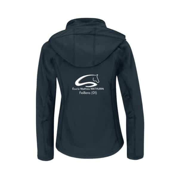 SOFTSHELL (femme) - Ecurie Mathieu MATHURIN - Navy - BC660 – Image 3