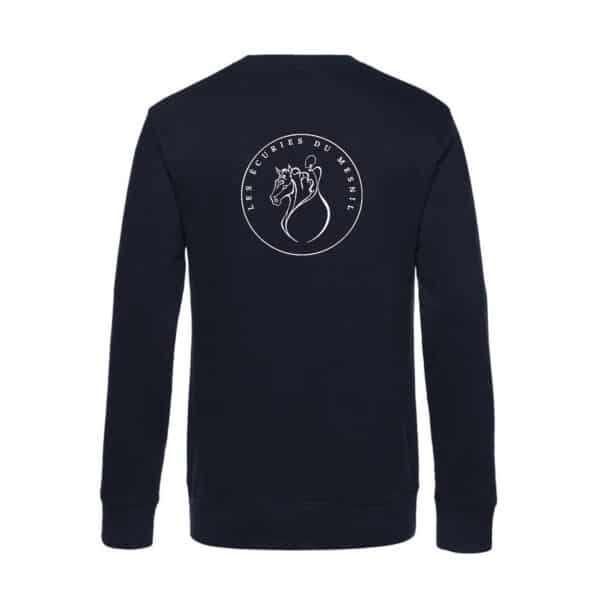 SWEAT COL ROND (homme) - Les écuries du mesnil - Navy - BCU01K – Image 2