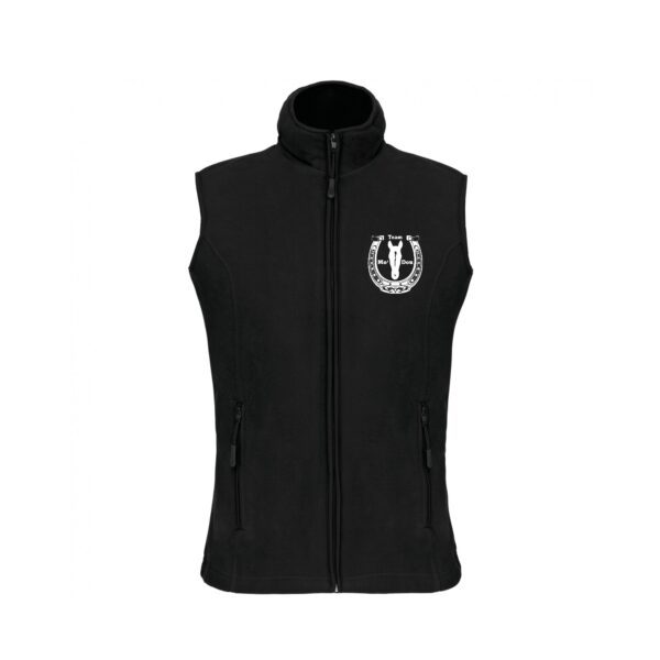 Veste micropolaire zippée sans manches (femme) – Mo’Dou Team - Noir - K906