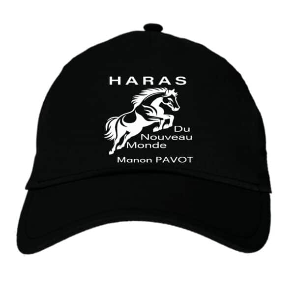 CASQUETTE - Haras du nouveau monde - Noir - BF015