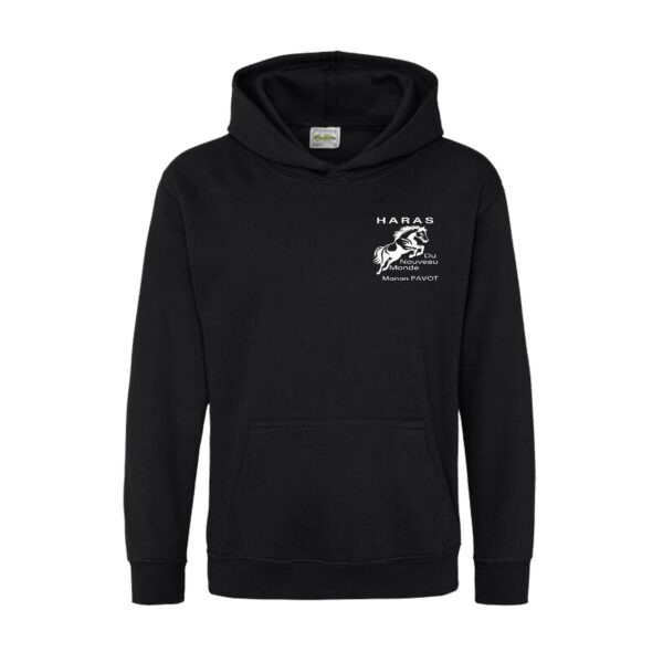 SWEAT A CAPUCHE (enfant) - Haras du nouveau monde - Noir - BC511