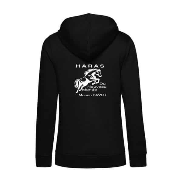 SWEAT A CAPUCHE (femme) – Haras du nouveau monde - Noir - BCW34B – Image 2