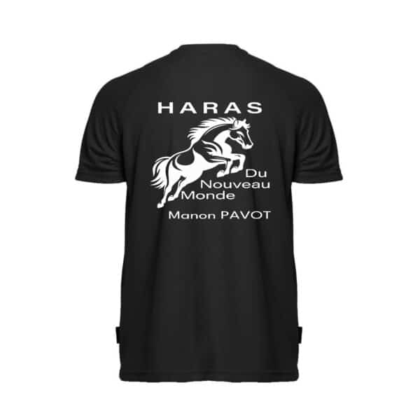 T-Shirt respirant (homme) - Haras du nouveau monde - Noir - PK140 – Image 2