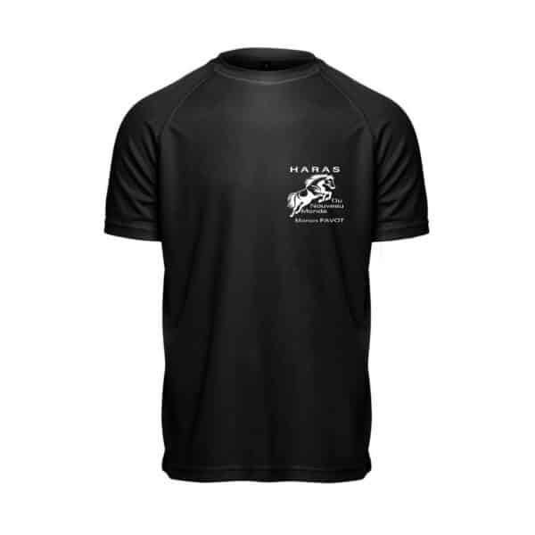 T-Shirt respirant (homme) - Haras du nouveau monde - Noir - PK140